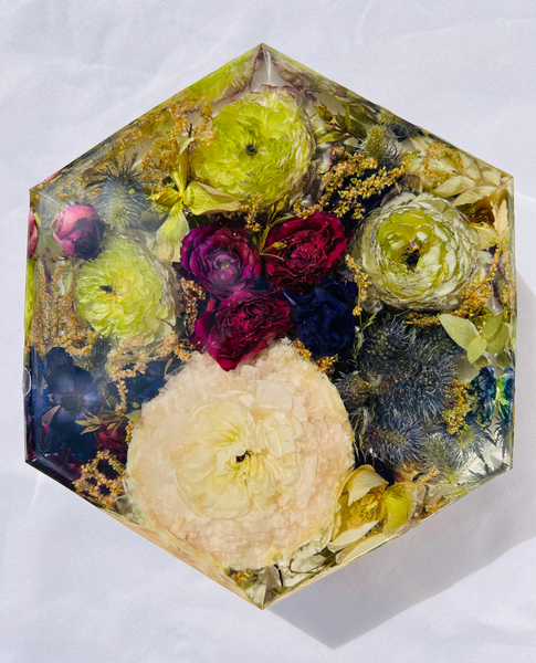 Közepes méretű hexagon emlékőrző (20.5x18x5cm) RENDELÉSRE