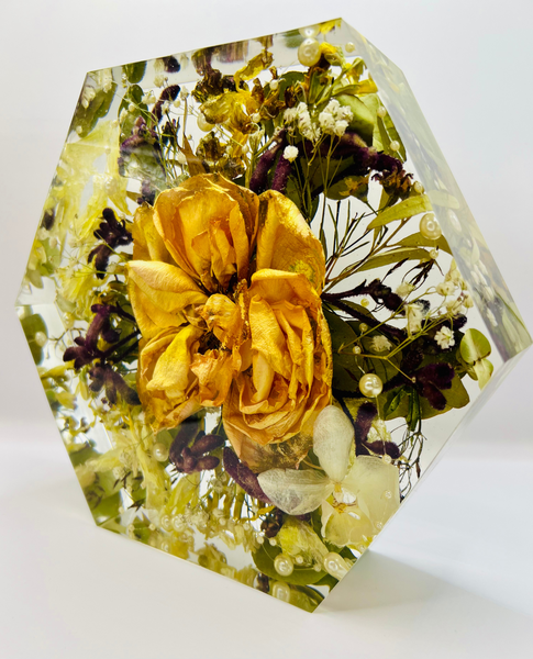Közepes méretű hexagon emlékőrző (20.5x18x5cm) RENDELÉSRE